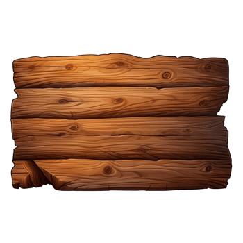 old rustic wooden sign board on transparent background png