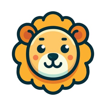 Lion head for logo or icon Illustration art vector