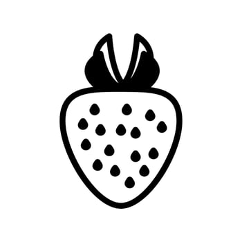 Strawberry icon or logo illustration style vector