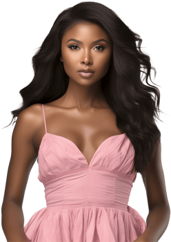 body shot of a dark skinned fashion png