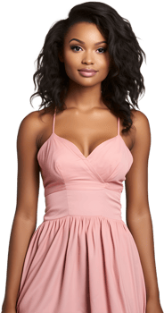 body shot of a dark skinned fashion png