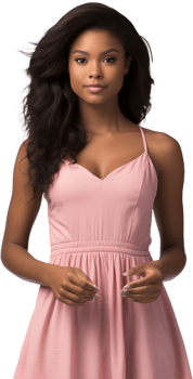 body shot of a dark skinned fashion png