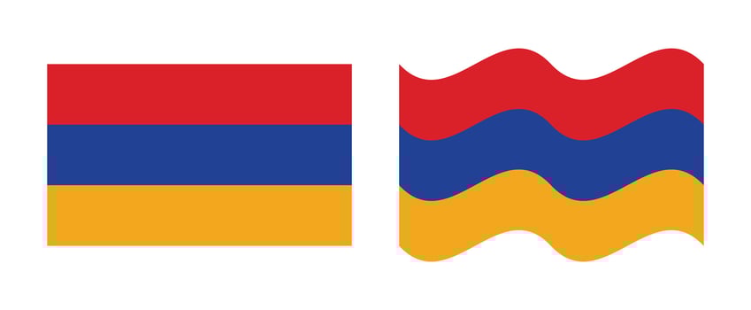 armenian flag design flat wave vector