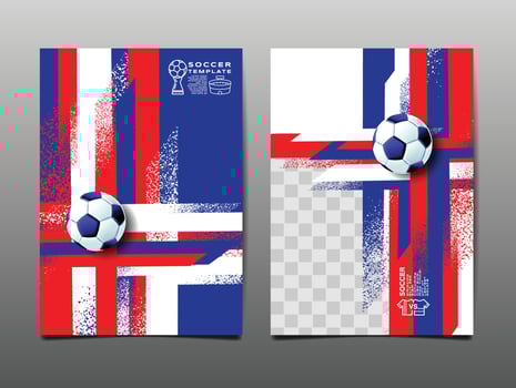 soccer banner template , England flag, Brush texture grunge, football cup, illustration vector