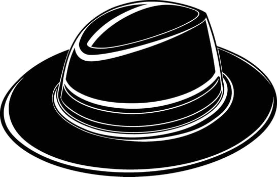 black hat isolated on white background vector