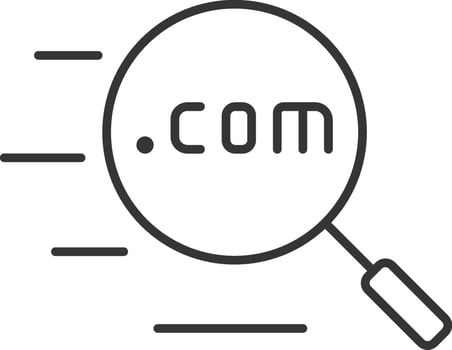 Search domain in SEO icon thin outline style detailed vector