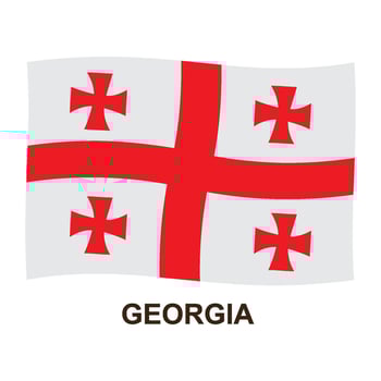 Georgia flag logo vector