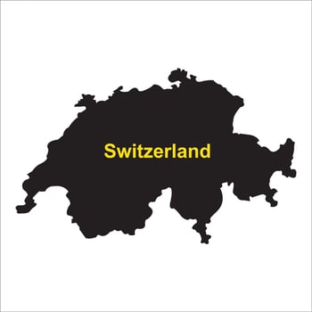 Map of Switzerland vector