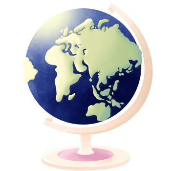 A globe used for student study png