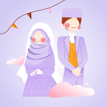 Wedding couple illustration vector