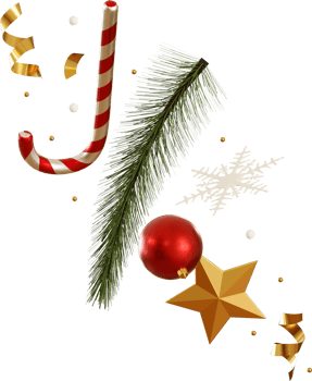 falling christmas ornament png