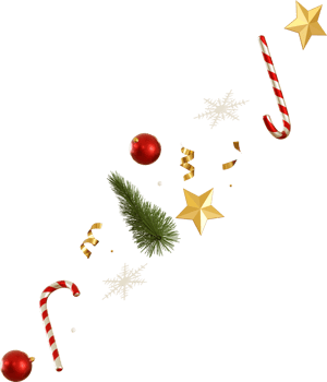 falling christmas ornament png