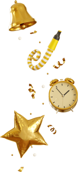 falling new year ornament png