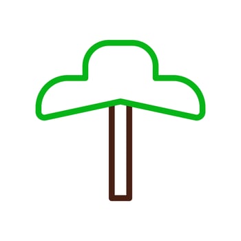 tree icon duocolor green brown vector