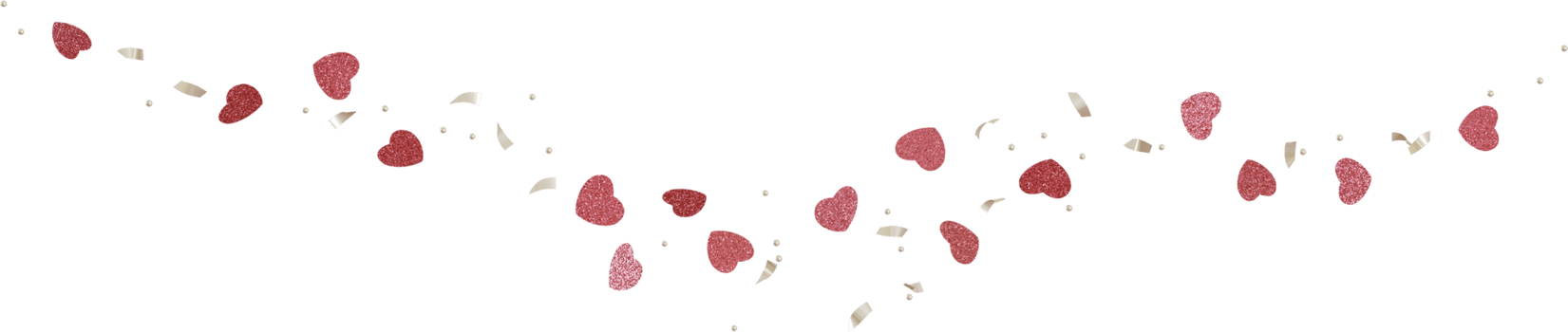 heart confetti valentines day png