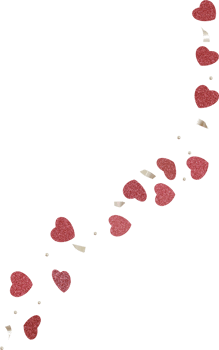 heart confetti valentines day png