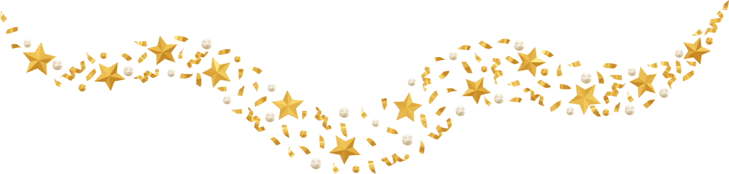golden star confetti png