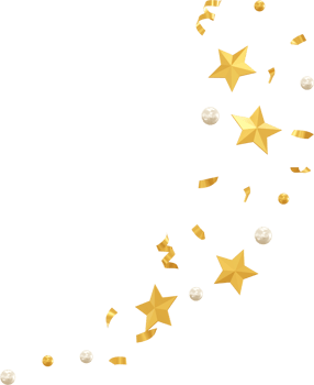 golden star confetti png