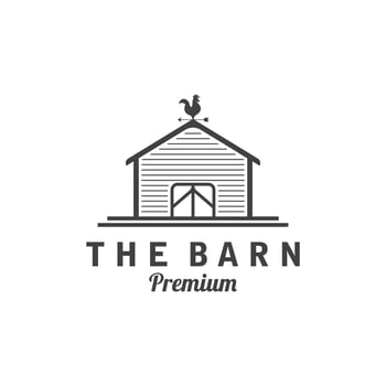 Barn farm farmhouse warehouse logo design vector