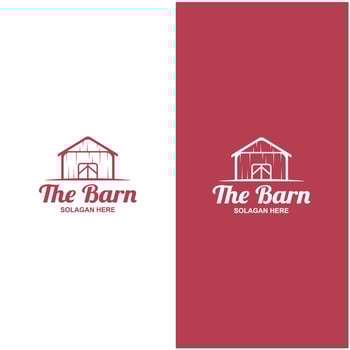 Barn farm farmhouse warehouse logo design vector