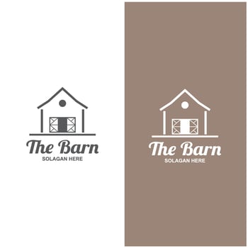 Barn farm farmhouse warehouse logo design vector