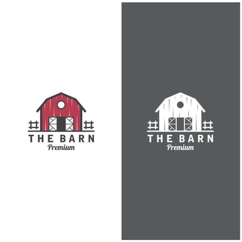 Barn farm farmhouse warehouse logo design vector