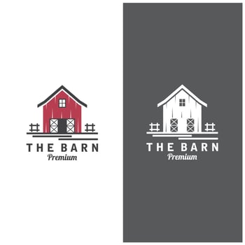 Barn farm farmhouse warehouse logo design vector