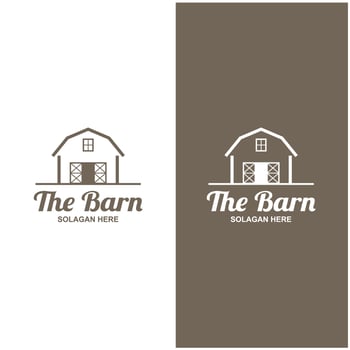 Barn farm farmhouse warehouse logo design vector