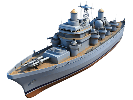 Battleship Vehicle 3d Illustration png