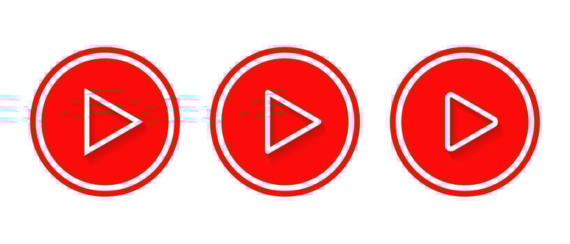 Play line icon with shadow. Streaming concept vector