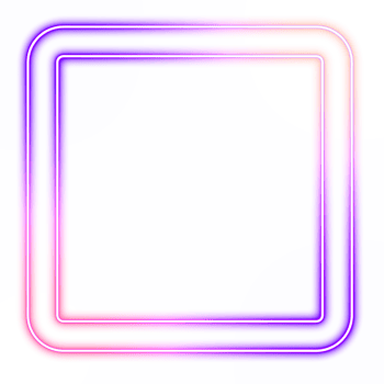 Abstract square neon frame style 90s png
