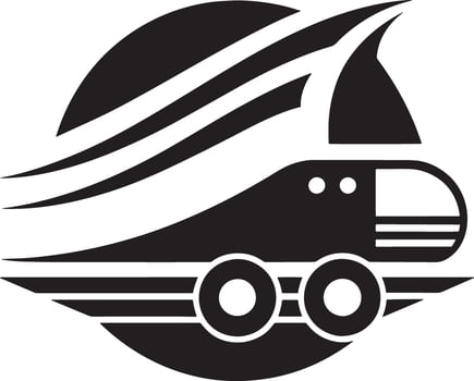 mimimal car logo illustration black and white vector