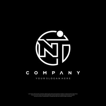 Creative Letter NT Logo Design vector
