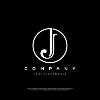 Letter J logo Design Circle vector