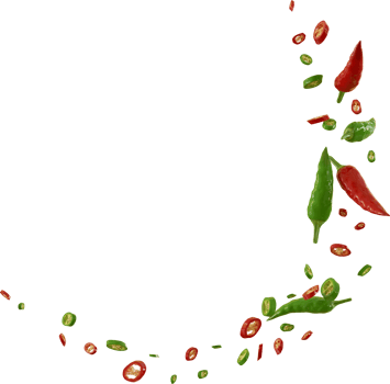 red and green chili slices png