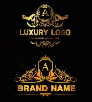 luxury logo design ornament vector