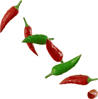 falling red and green chilli png