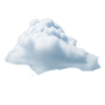 Soft white fluffy clouds shape floating special effect png