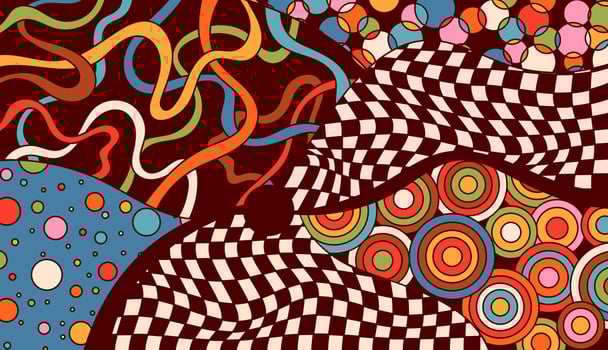 Abstract hippie decor. vector