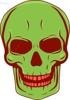 skull head symbol vector