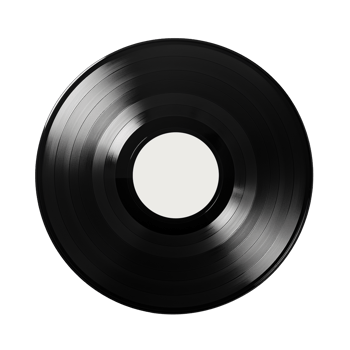 vinyl records with paper labels isolated on transparent background png