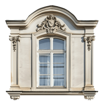 an ornate window with a decorative design png