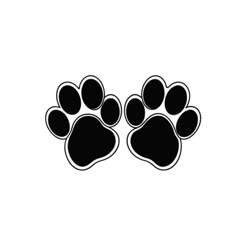 graphics black traces of two pet paws png