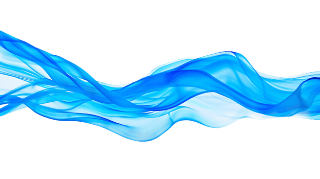 Abstract Blue Wave on Clear Background png