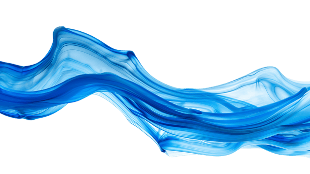 Isolated Abstract Blue Wave with Transparent Background png