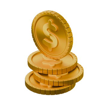 stack of small change golden coins money frugal saving living finance theme isolated 3d icon illustration isolated png