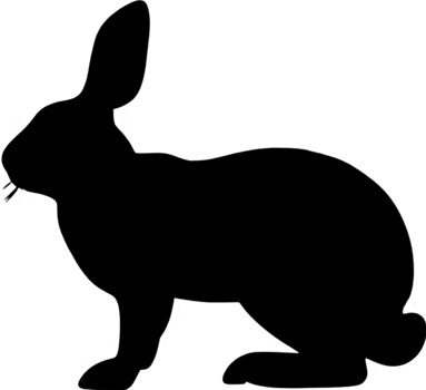 Charming stencil rabbit, perfect for creative projects. AI-generated. png
