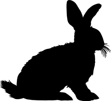 Charming stencil rabbit, perfect for creative projects. AI-generated. png