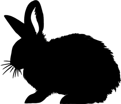 Charming stencil rabbit, perfect for creative projects. AI-generated. png