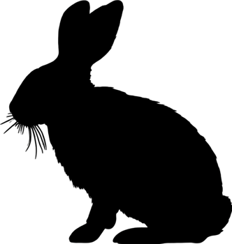 Charming stencil rabbit, perfect for creative projects. AI-generated. png